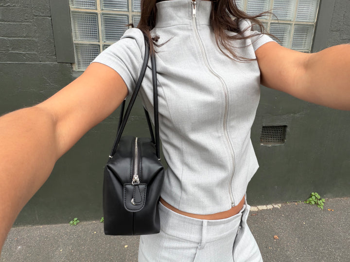 SLOANE TOP ~ DOVE GREY
